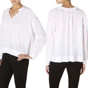 Enza Costa Split Collar Poet Blouse